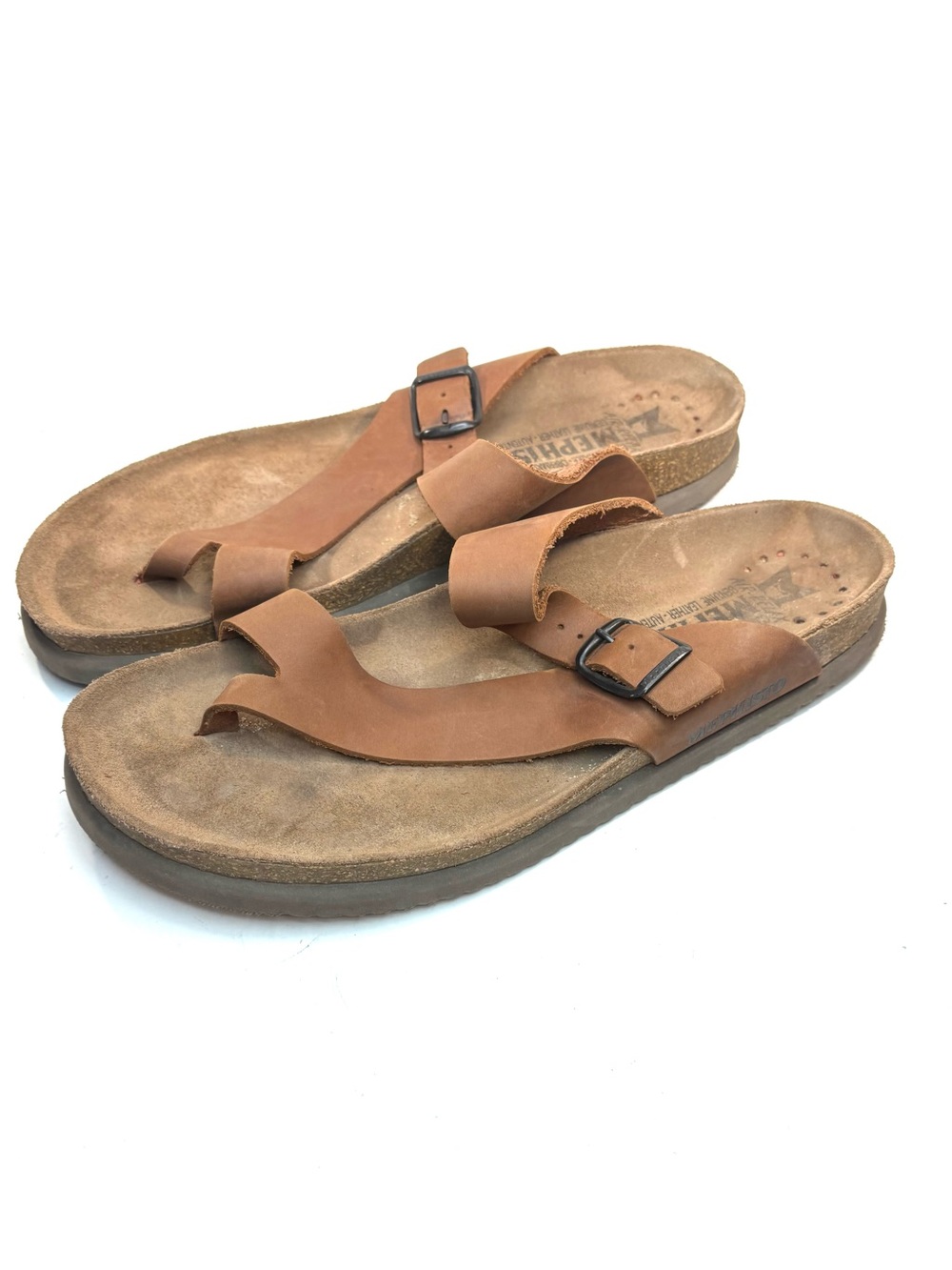 Mephisto Men’s Niels Brown Leather Sandals | 46